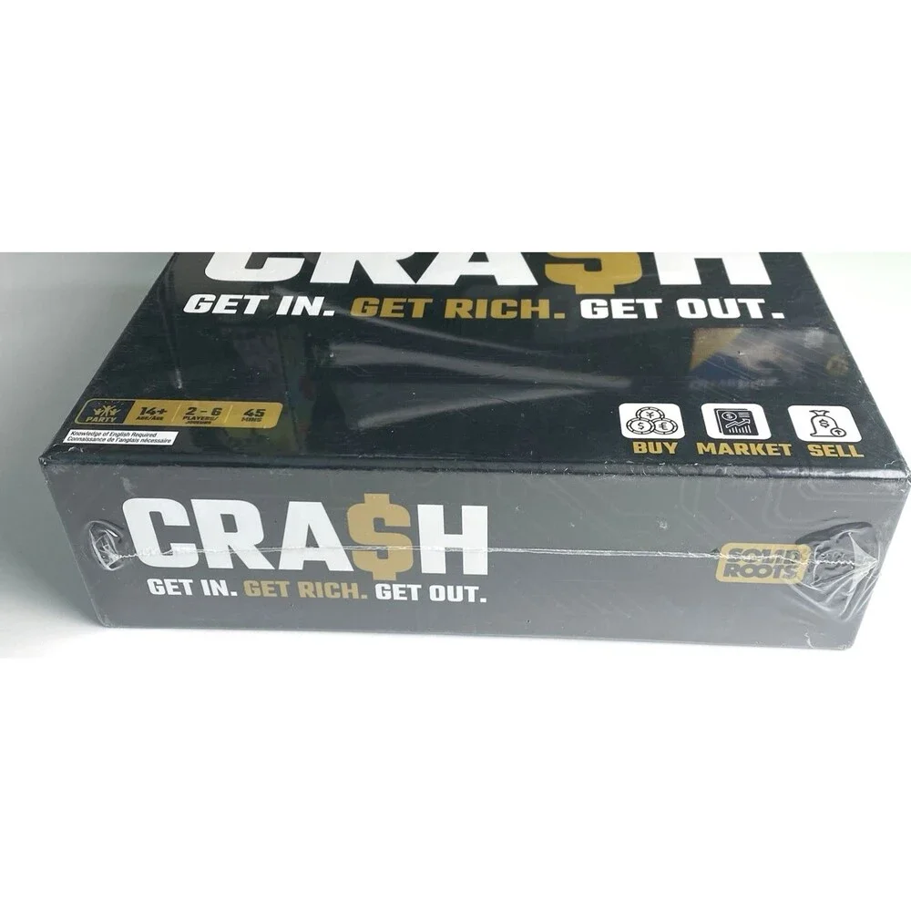CRASH Board Game Crypto Stock Market Strategy Game Spin Master Games NEW Sealed